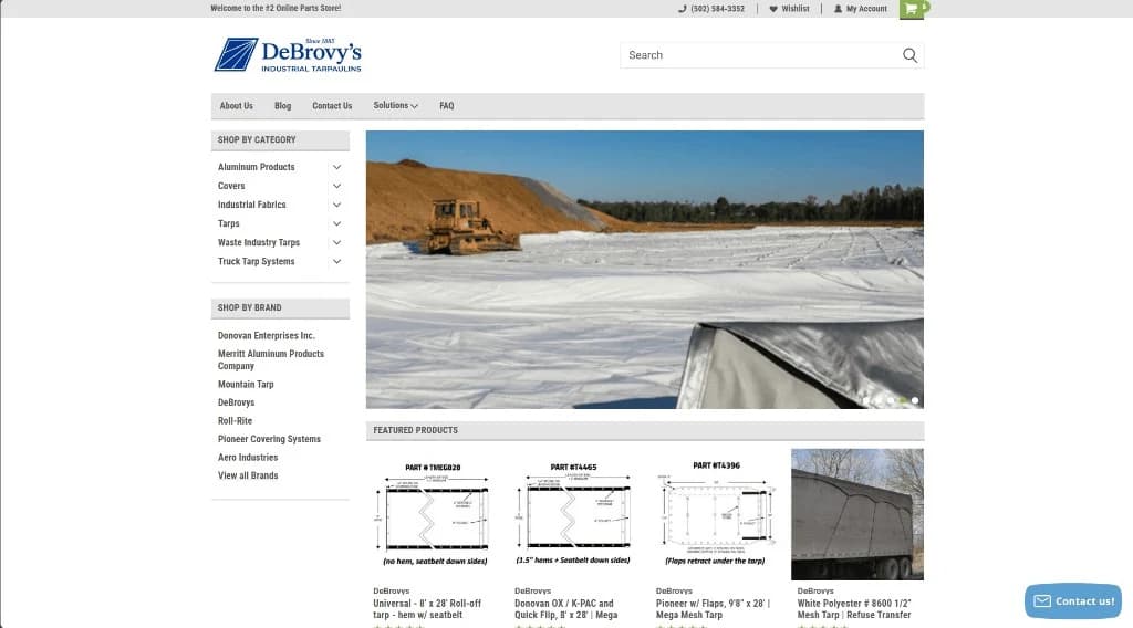 Dated BigCommerce storefront homepage before a Next.js redesign