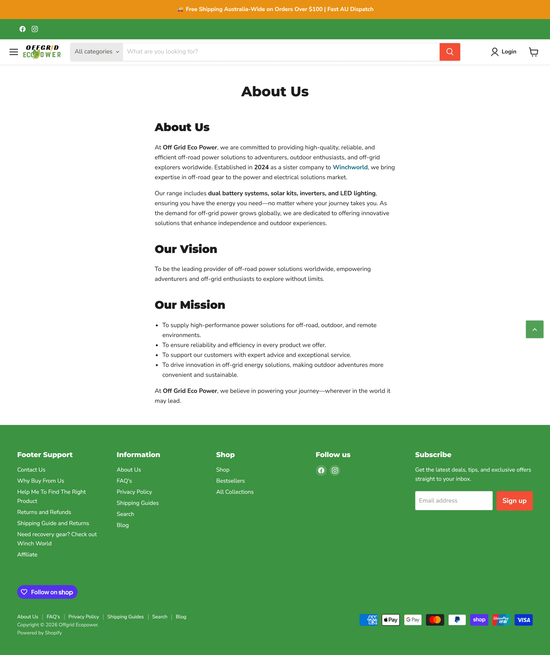 About & AU Warranty