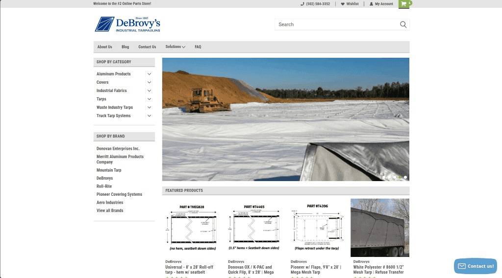 DeBrovys homepage before redesign