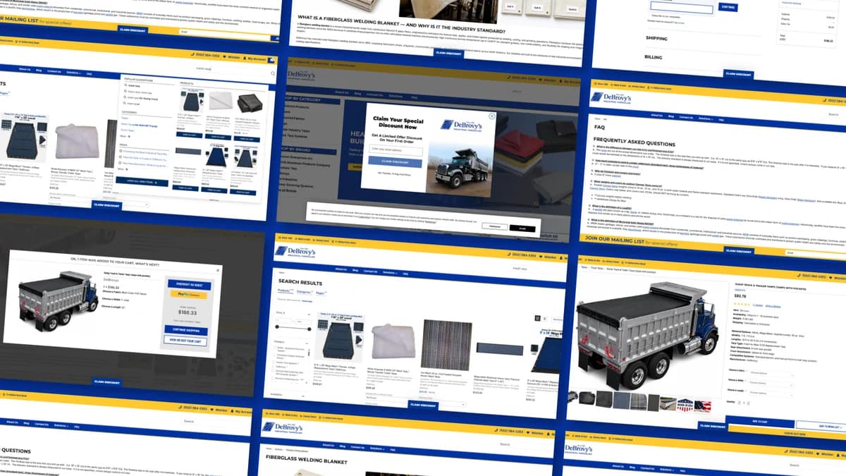 DeBrovys storefront after redesign